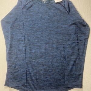 Liberty Pro Youth XL Heather Navy Blue Long-Sleeve Performance Tee